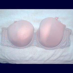 Torrid Soft Pink n Gray lace accent bra